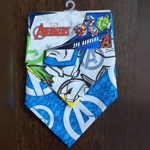 Marvel Avengers Thor Hulk Iron Man Captain America 2 Pack Pet Bandana, NEW